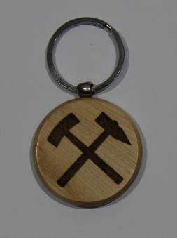 Keyring with Metal Ring Round Laser Engraved